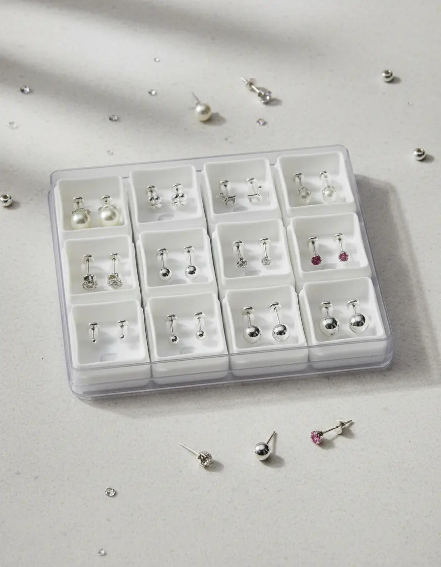 Set x12 Abridores Surtidos en Plata 925