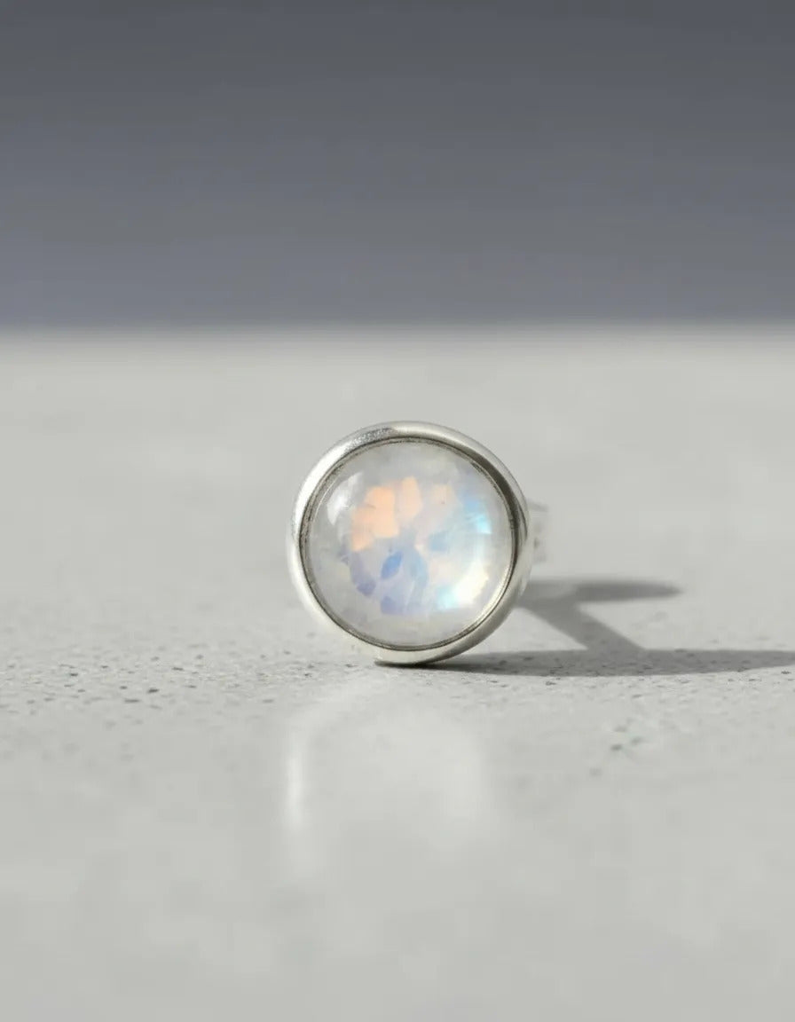 Aros Valkiria en Acero Quirúrgico con Piedra Natural