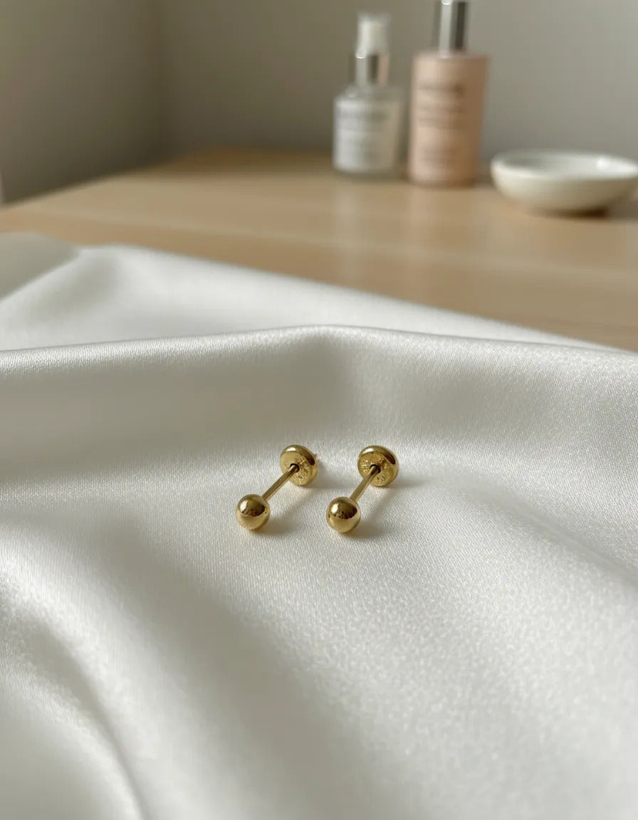 Abridores Bolita 2,5 mm con Perno de Oro 18K