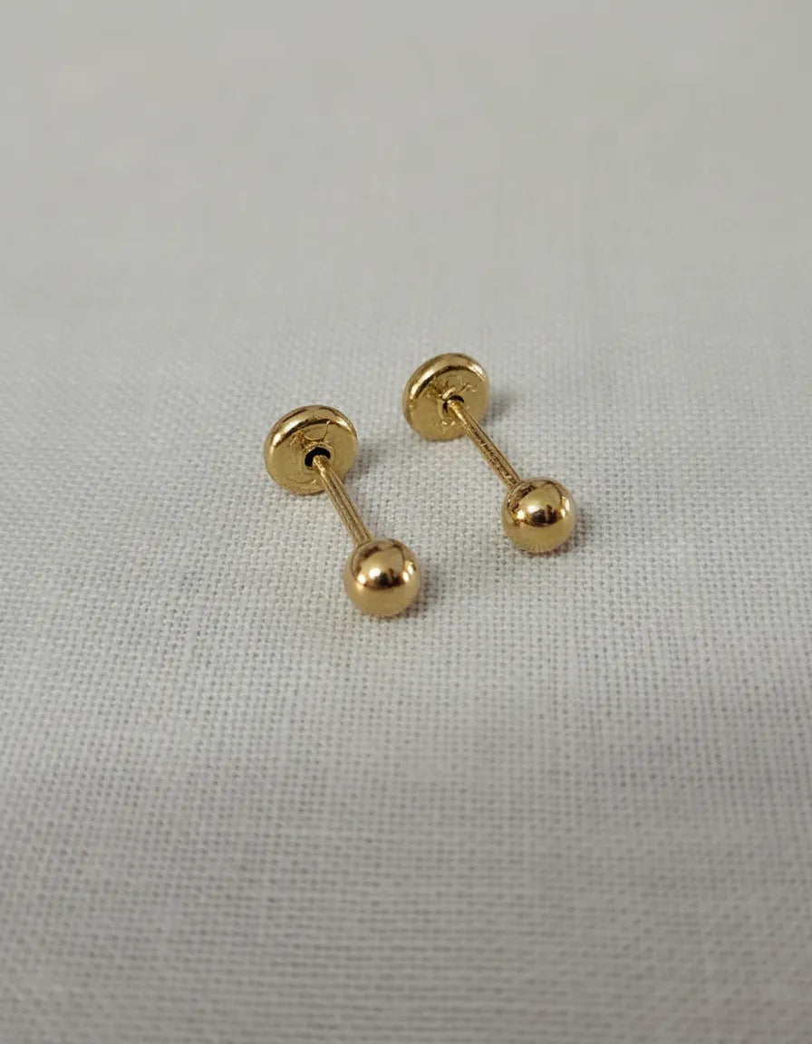 Abridores Bolita 2,5 mm con Perno de Oro 18K