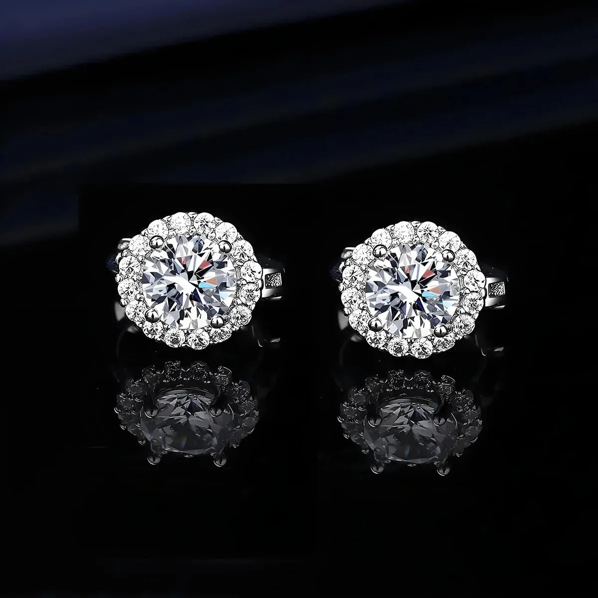 Aros de Moissanita en Plata 925