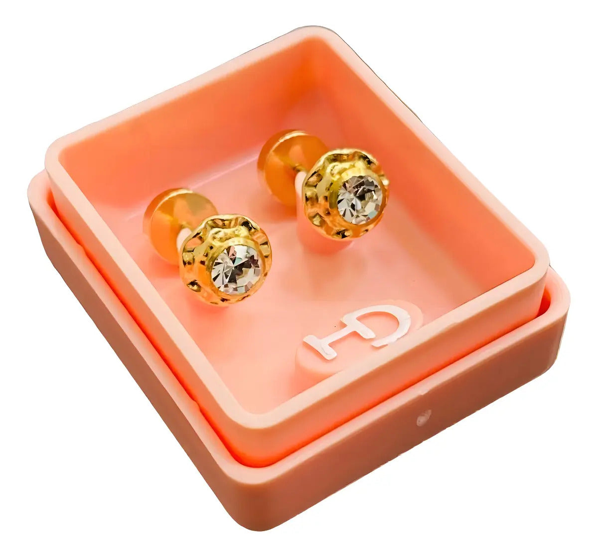 Abridores Clásicos con Zirconia Blanca y Oro 18K