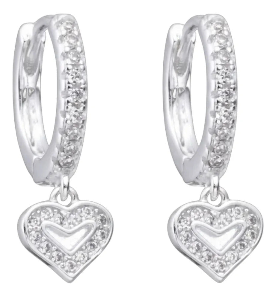 Huggies Corazón 14 mm en Plata 925