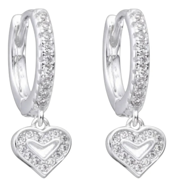 Huggies Corazón 14 mm en Plata 925
