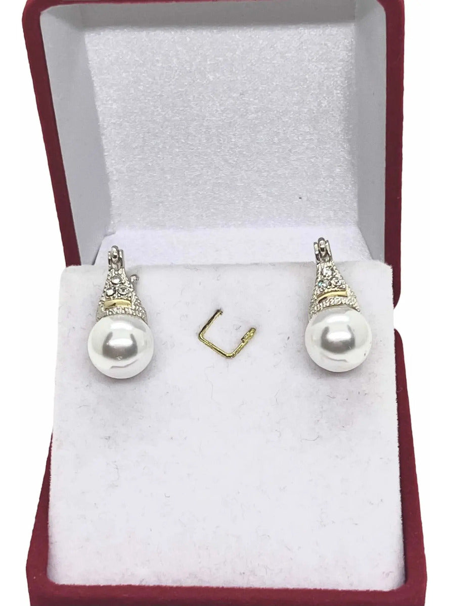 Aros Lady 10 mm Bicolor con Cubics