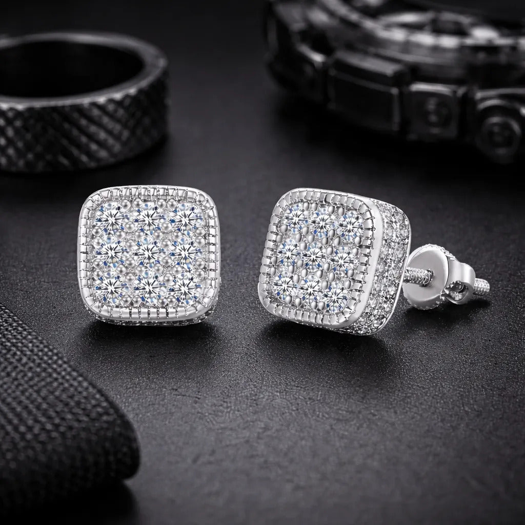 Aros Silver Brillante — Estilo Masculino