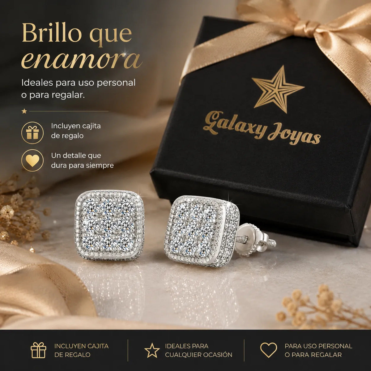 Aros Silver Brillante — Estilo Masculino