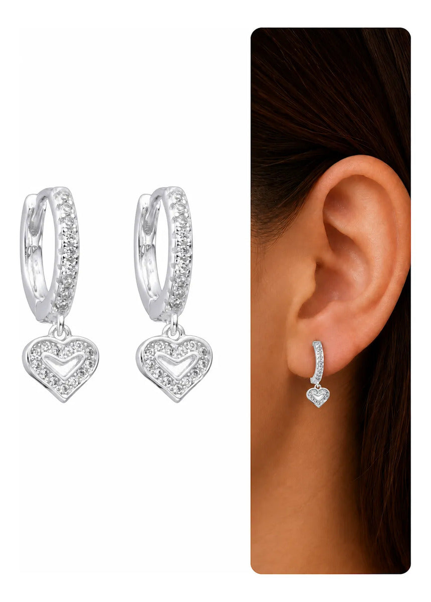 Huggies Corazón 14 mm en Plata 925