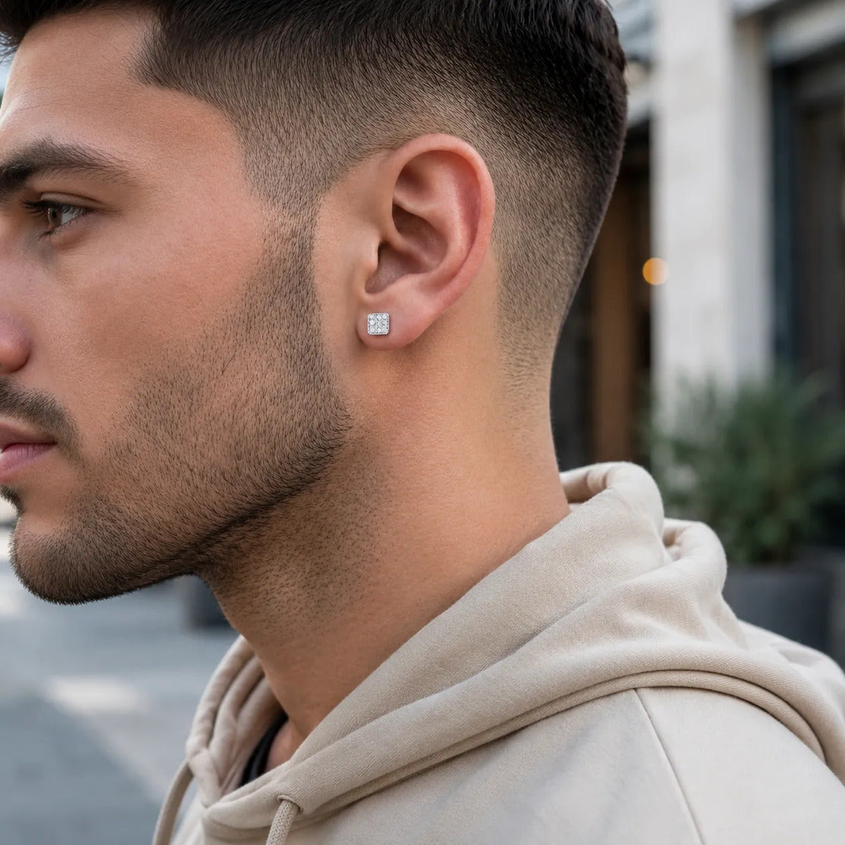 Aros Silver Brillante — Estilo Masculino