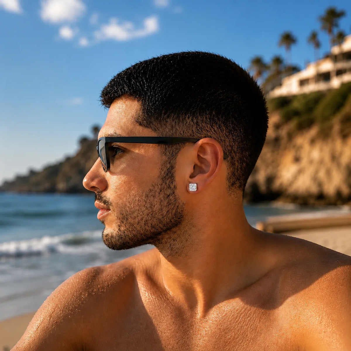Aros Silver Brillante — Estilo Masculino