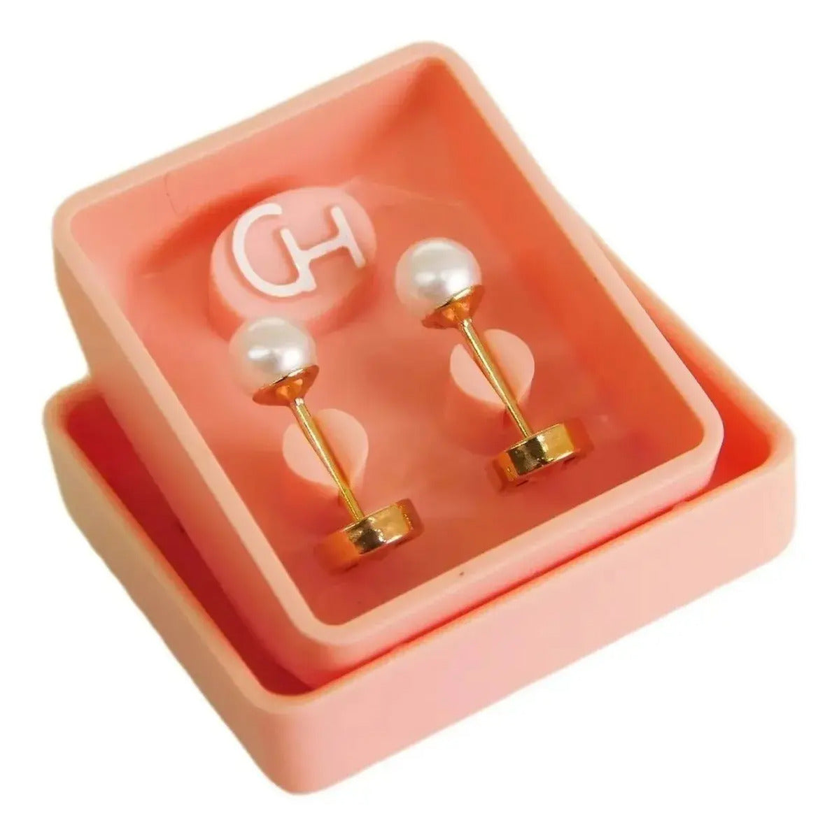 Abridores con Perlas 4 mm y Perno de Oro 18K