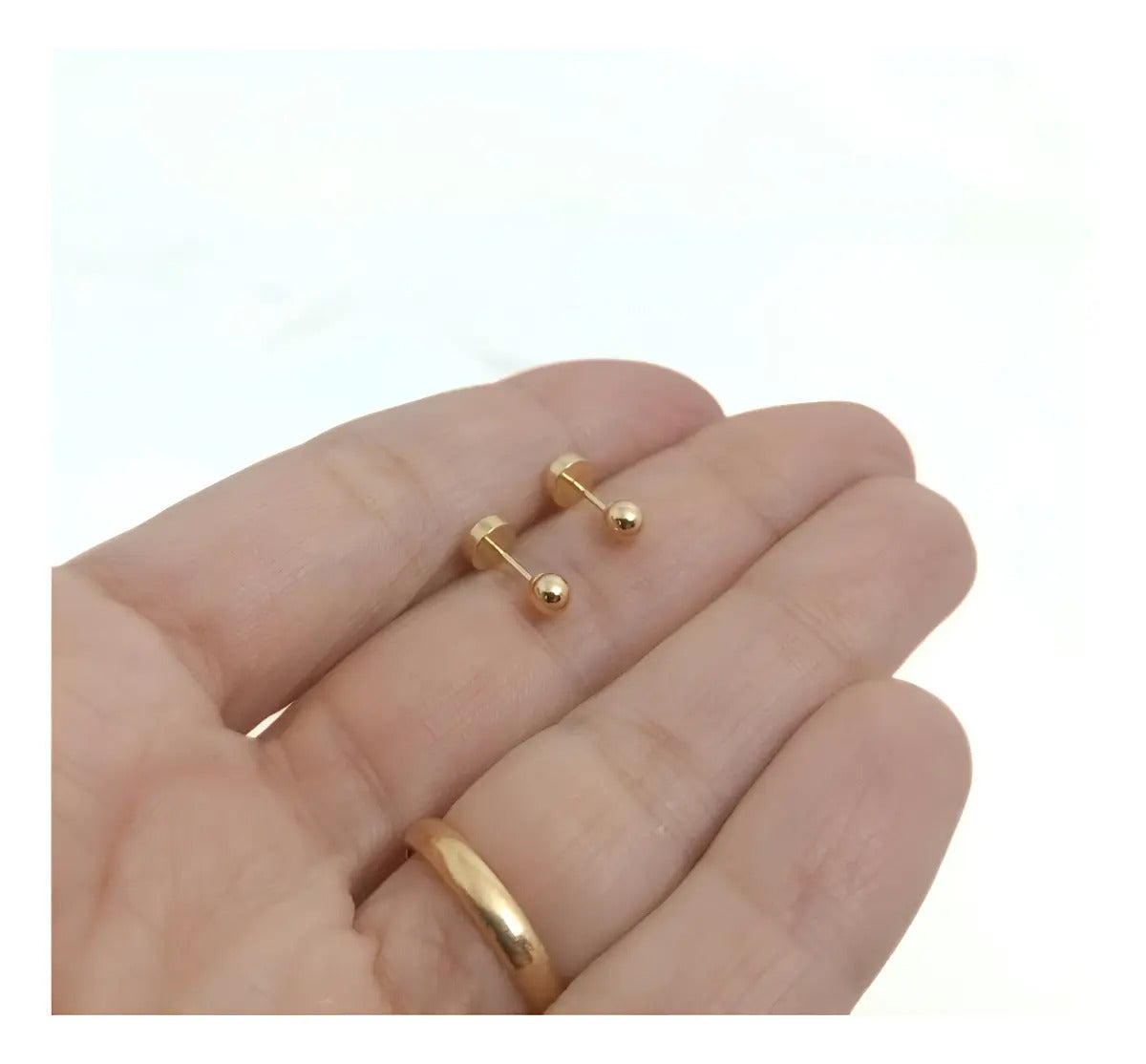 Abridores Bolita 3,5 mm en Oro 18K